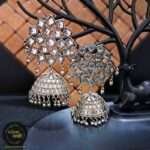 Glamorous Silver Oxidized Classic Jhumka