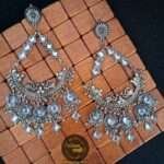 Glamorous Meenakari Oxidized Long Earrings