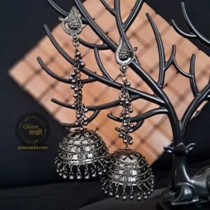 Black Jhumka Earrings by Glam Sakhi - Latest Jewellery Designs Collection