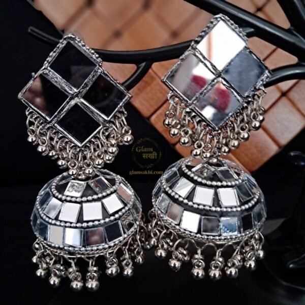 Mirror Earrings Jhumka by Glam Sakhi - Latest Jewellery Designs Collection