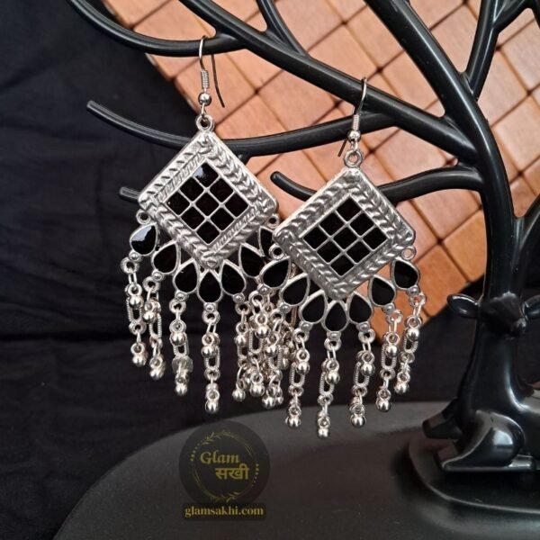 Latest Oxidised Black Earrings