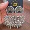 Silver Kundan Earrings By Glam Sakhi - Latest Jewellery Designs Collection