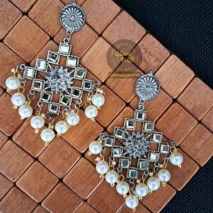 Exquisite Chandbali Gold Earrings by Galm Sakhi