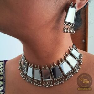 Stylish Mirror choker set By Glam Sakhi